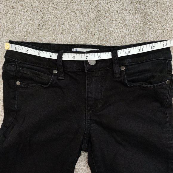 PAIGE Skyline Skinny Jeans in Black Ink Size 23 - Picture 10 of 14